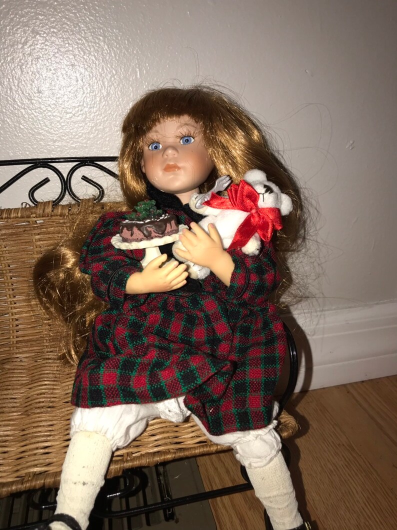 Boyds Bear Doll collective porcelain doll Christmas doll Etsy