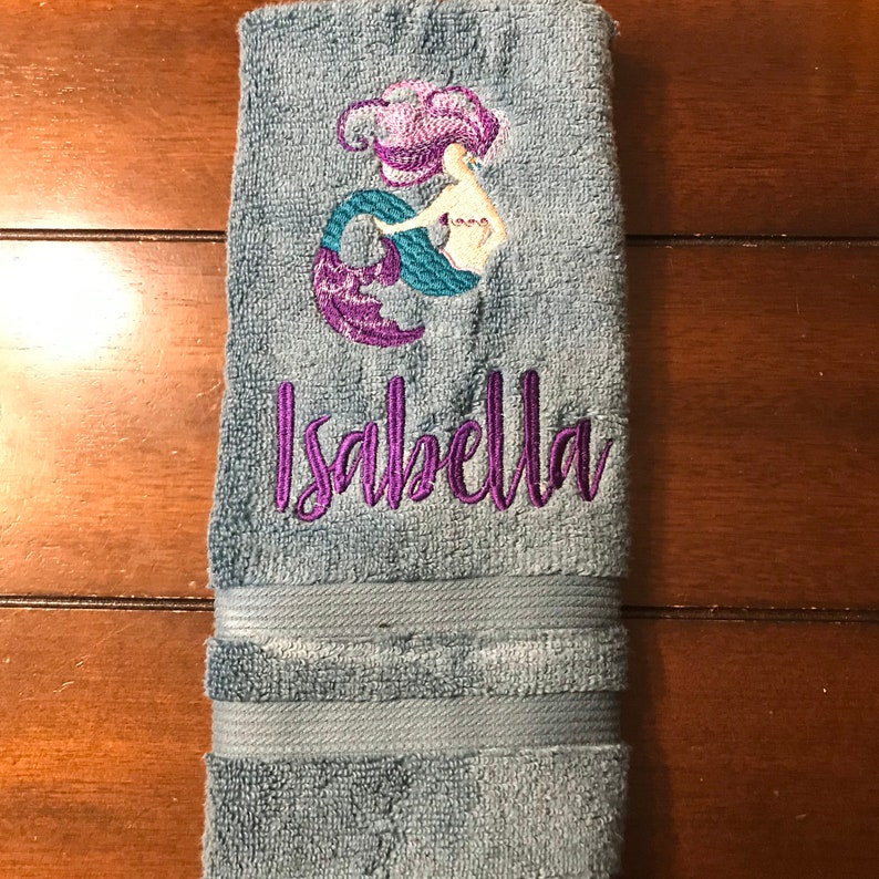 Personalized mermaid towel set / ocean towel/ sea towel / Etsy