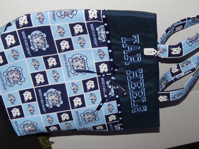 Personalized Tar Heels diaper bag tote bag teacher gift grad gift