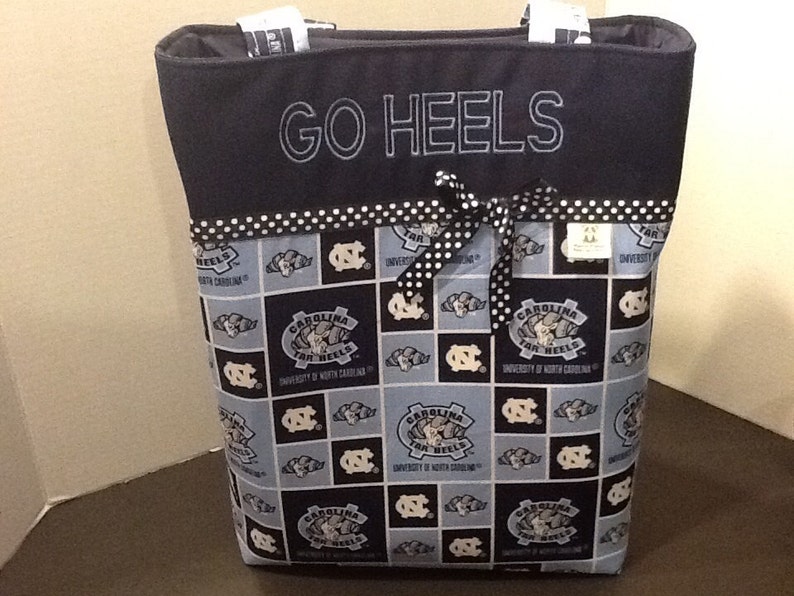 Personalized Tar Heels diaper bag tote bag teacher gift grad gift
