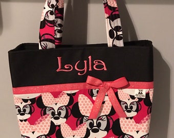Personalized Minnie Mouse diaper bag/ tote bag/ school bag/ disney fan gift