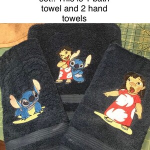 Lilo towel/ Stitch Towel/ Lilo and stitch towel / lilo gift/ stitch gift/ lilo and stitch birthday image 4