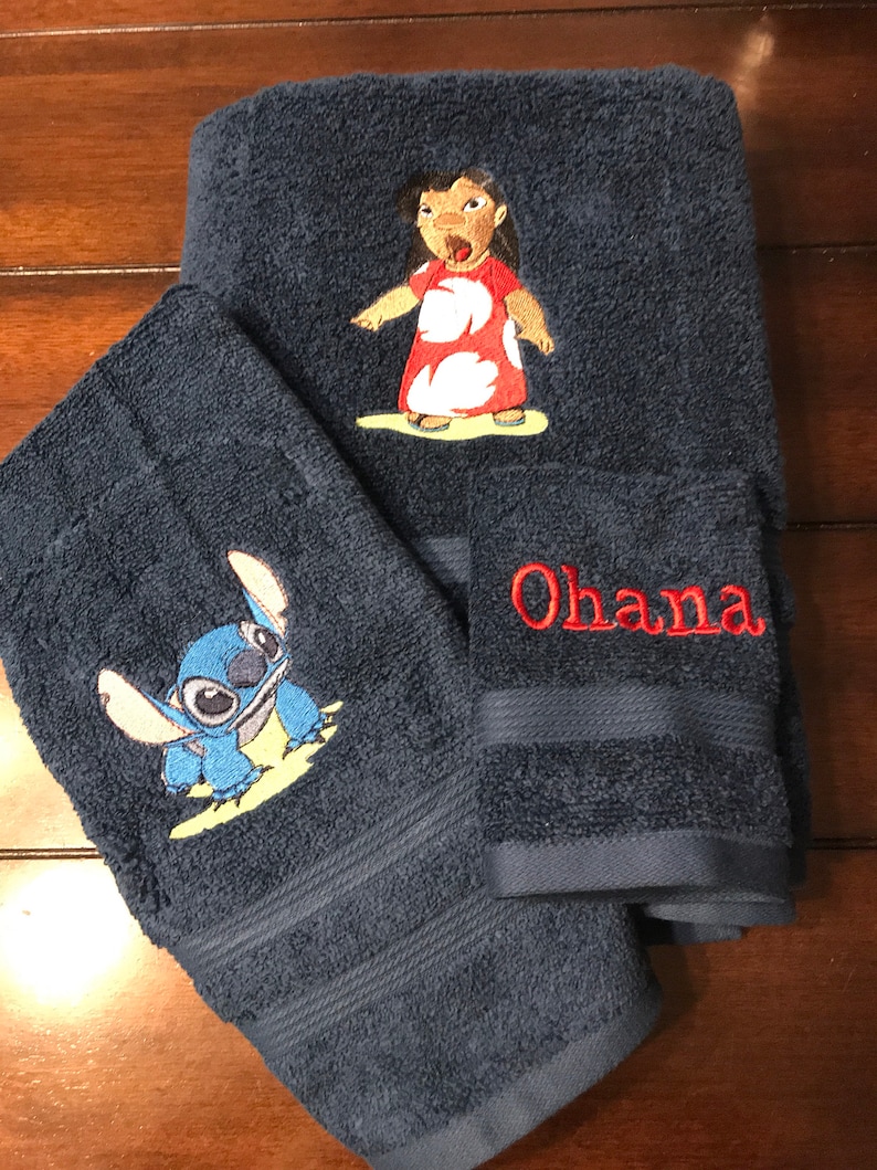 Lilo towel/ Stitch Towel/ Lilo and stitch towel / lilo gift/ stitch gift/ lilo and stitch birthday image 1