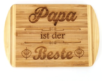 Breakfast Board Wood Name Stullenbrettchen - Dad is the best