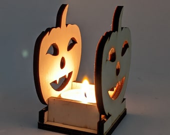 Artisanat de porte-lampe à thé - Halloween - Pumpkin Blank
