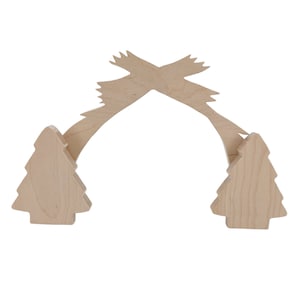 Nativity Figures Wood Handmade - Bow