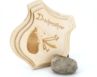 Knight's Shield Wood Name - Dragon Tamer