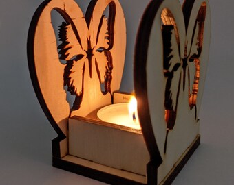 Artisanat de porte-lampe à thé - Halloween - Butterfly Blank