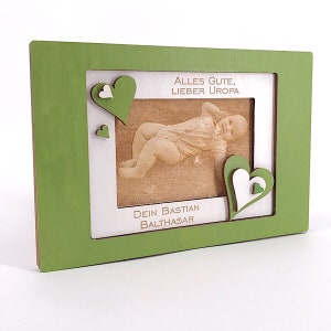 Picture frame photo engraving wood - own photo