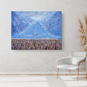 Biblical Crossing of the Red Sea - Bible Hero Nachshon ben Aminadav Entering First Into the Red Sea - Impressionist Painting Print