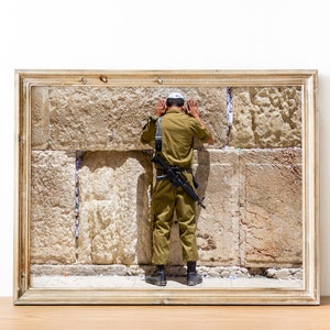 IDF Tsahal Soldier Praying at the Kotel Western Wall