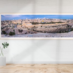 Panoramic Jerusalem Temple Mount Old City Wall Art Photography