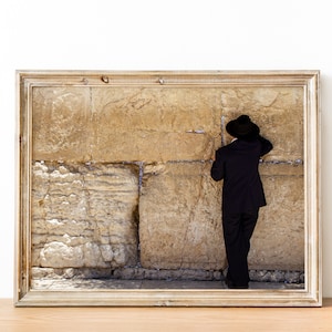 Jewish Orthodox Man Praying at the Jerusalem Old City Western Wall (Kotel)