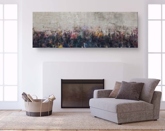Panoramic Kotel Wall Art Painting Print - Jewish Prayers at the Western Wall - Kosel