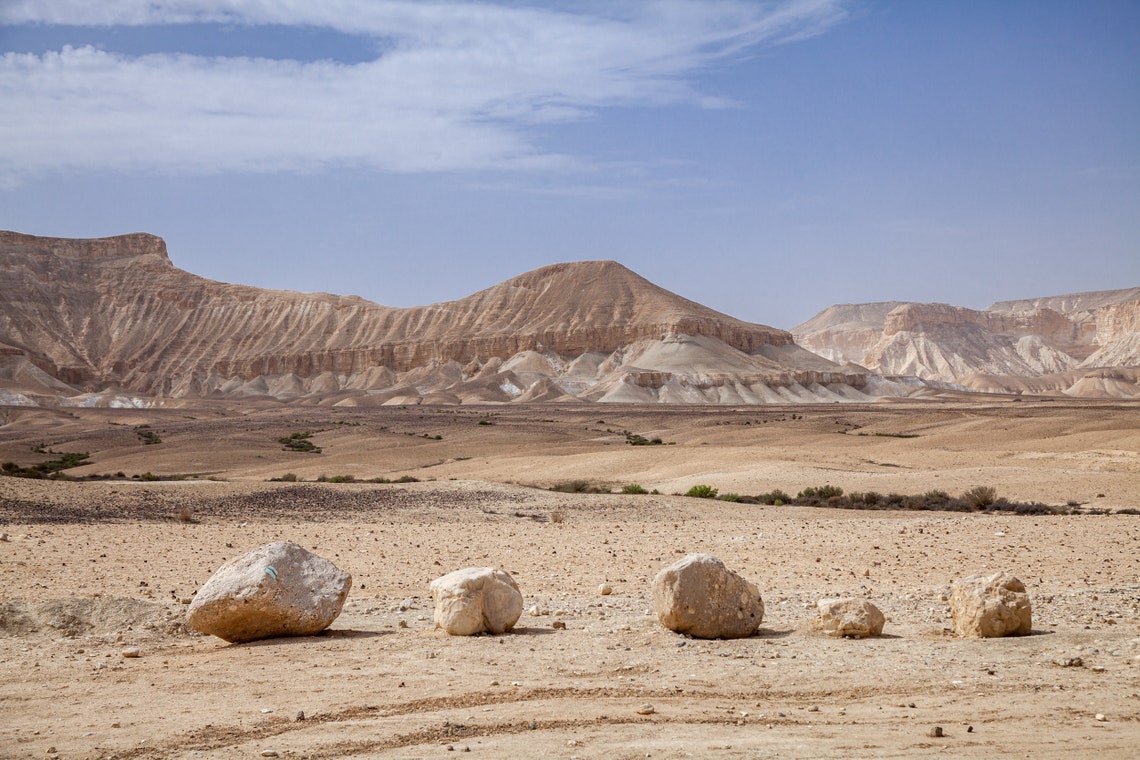 Israeli Negev Desert Mountain Rocks Landscape - Holy Land View ...