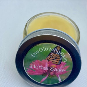 Beeswax Herbal Salve: Rose, Lavender & Calendula - Natural Dry Skin Moisturizer