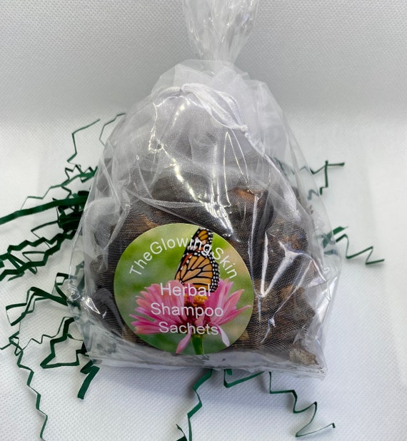 Ayurvedic Herbal Shampoo Sachets: Reetha, Shikakai, Amla - 3 Pack
