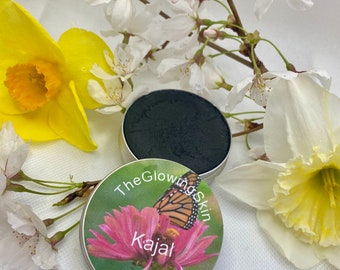 Kajol/Kajal for Holistic eye cosmetics - organic traditional makeup - Indian Kajal with ghee - natural eye definition - Ayurvedic eye liner