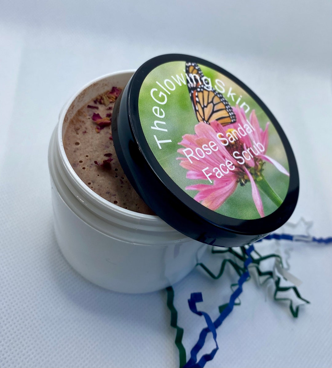 Sandalwood Rose Petal Facial Mask Gentle Face Masque Oil Based Mask No Salt Mask No Sugar Scrub