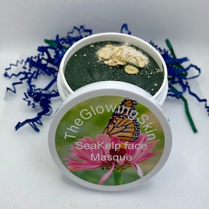 Sea Kelp Masque with organic oats, seaweed face mask, shea butter and evening primrose oil, peppermint essential oil