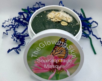 SEA KELP MASQUE - with organic oats - seaweed face mask - shea butter and evening primrose oil - peppermint essential oil