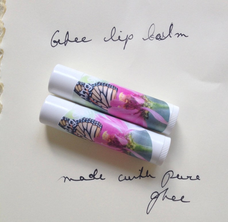 Ghee Lip Balm 2 Lip Balm Tubes Organic Beeswax Shea Etsy