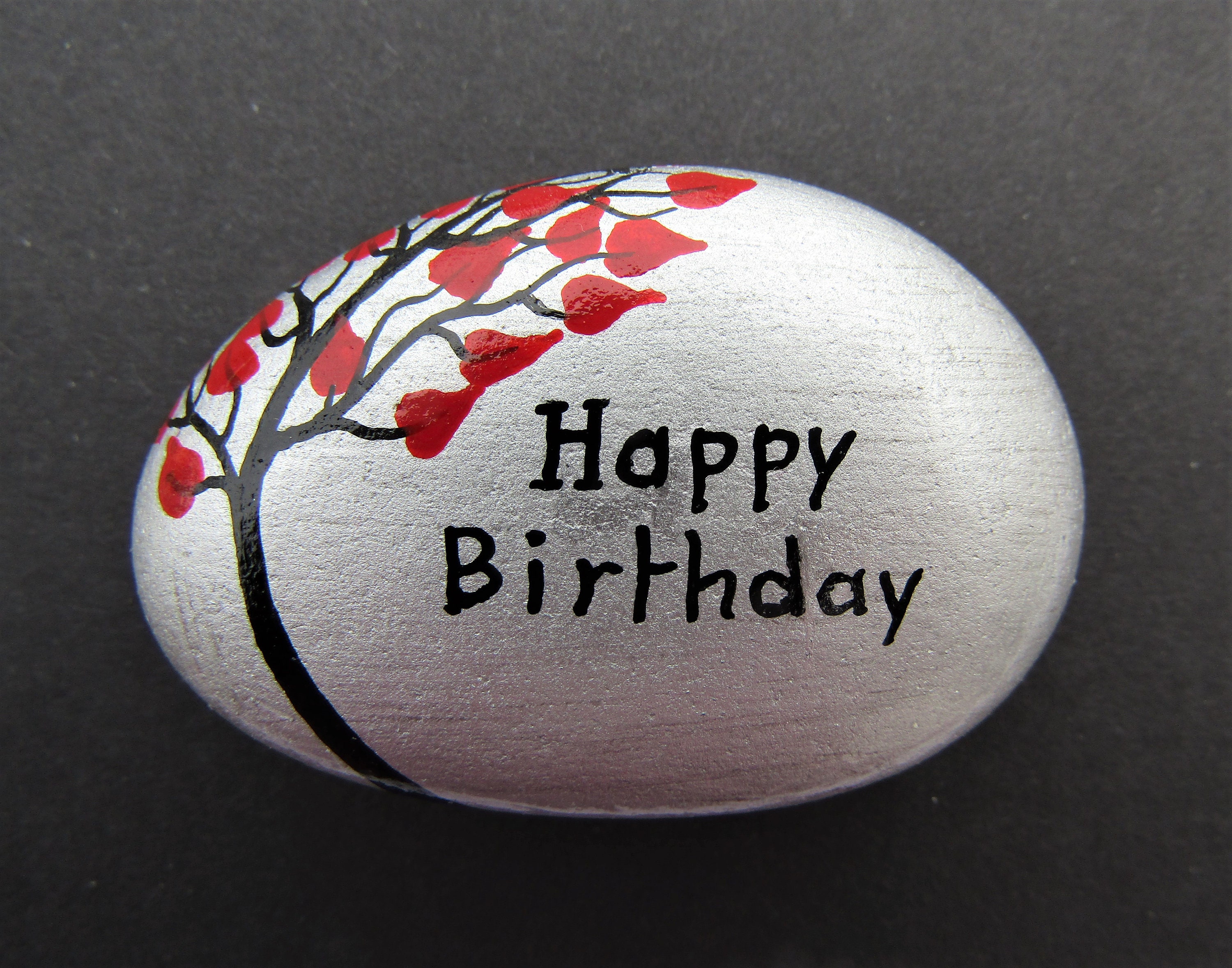 Happy Birthday Painted Stone Unique Personalised Gift Hand Etsy Ireland Happy Birthday Painted Stone Unique Personalised Gift Hand Etsy Ireland