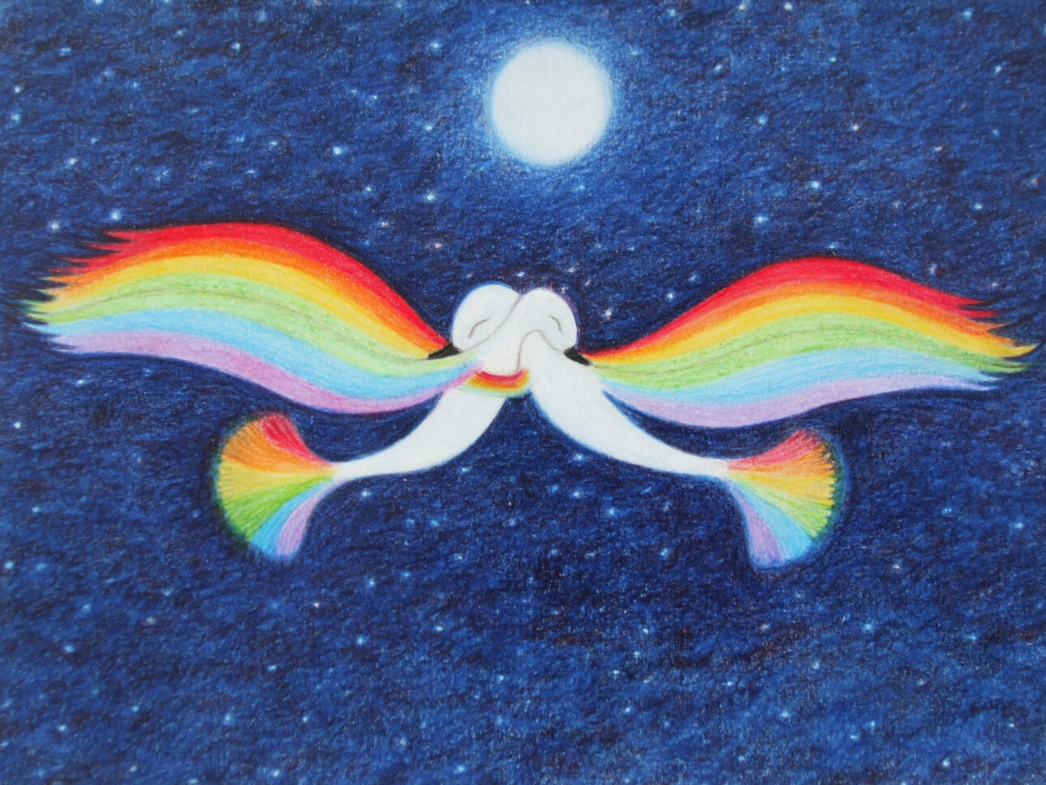 Spiritual Bird Picture Lgbt Love Art Print Gay Wedding Etsy Uk