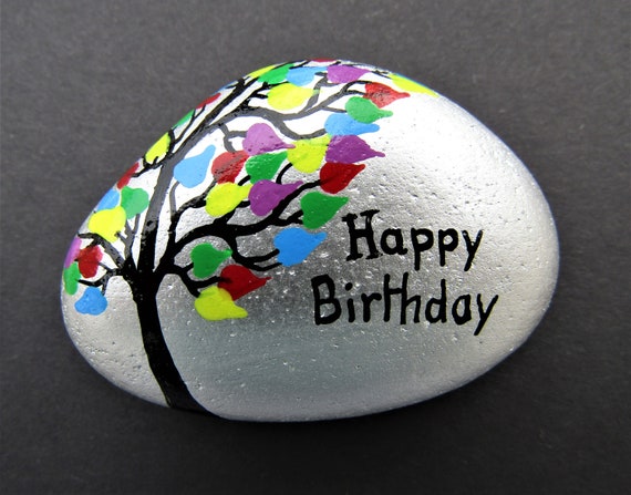 Joyeux Anniversaire Pierre Peinte Cadeau Personnalise Etsy