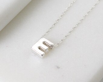 Sterling Silver Initial E Pendant 