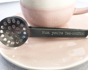 Personalised Tea bag squeezer engraved with any name