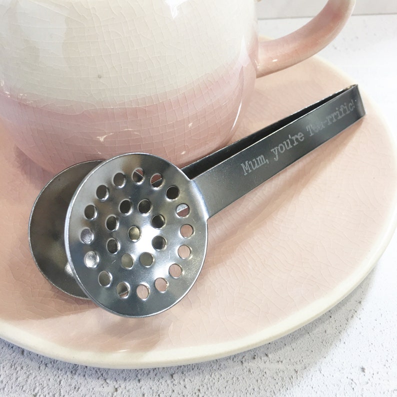 Personalised Tea Bag Squeezer Engraved With Any Name Etsy