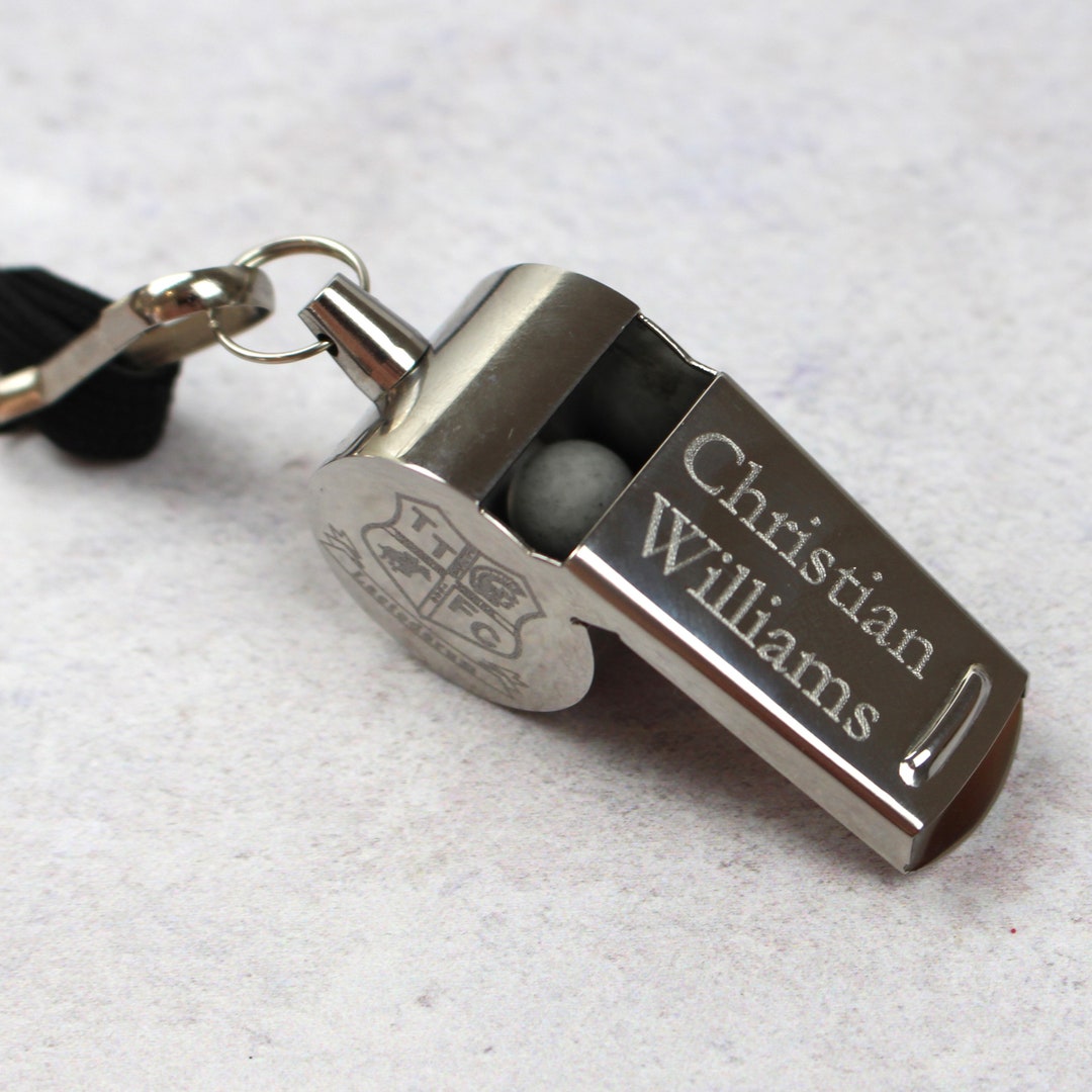 Large Personalised Whistle Engraved Whistle for Teachers, Sports