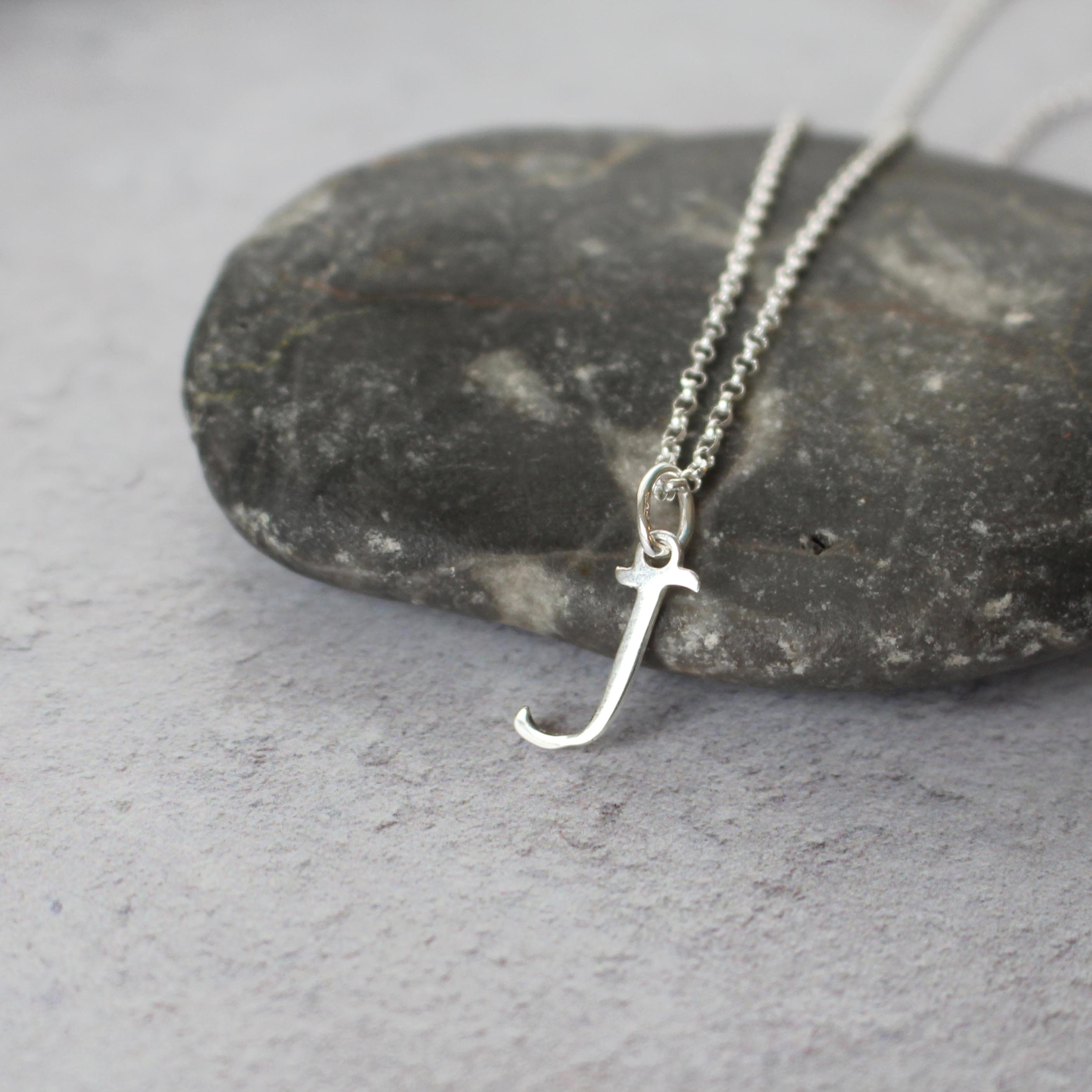 J Pendant Necklace Letter 