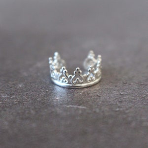 Crown Ear Cuff Sterling Silver - No Piercing Ear Cuff