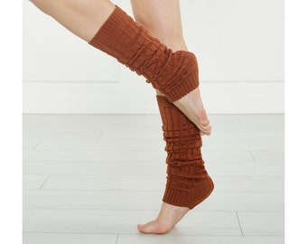 Bronze Knitted Ribbed Leg Warmers, Leg Warmers Women, Leg Warmers Adult, Mothers Day Gift, Gift for Her Yoga Leg Warmers