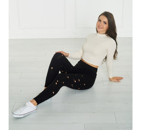 Christmas knit clearance leggings