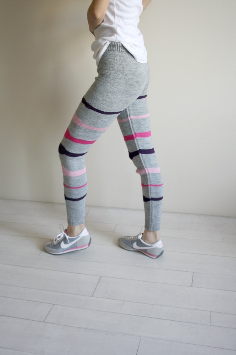 colorful striped leggings