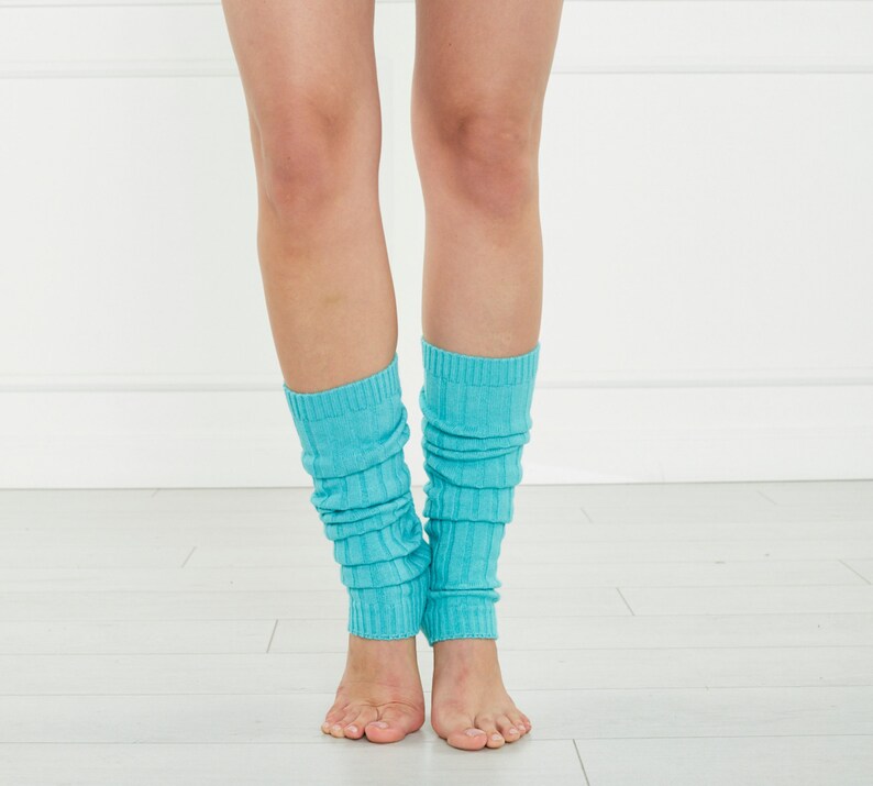 Turquoise Blue Knitted Ribbed Leg Warmers, Leg Warmers Women, Dancing Leg Warmers, Leg Warmers Adult, Mothers Day Gift, Gift for Her image 6