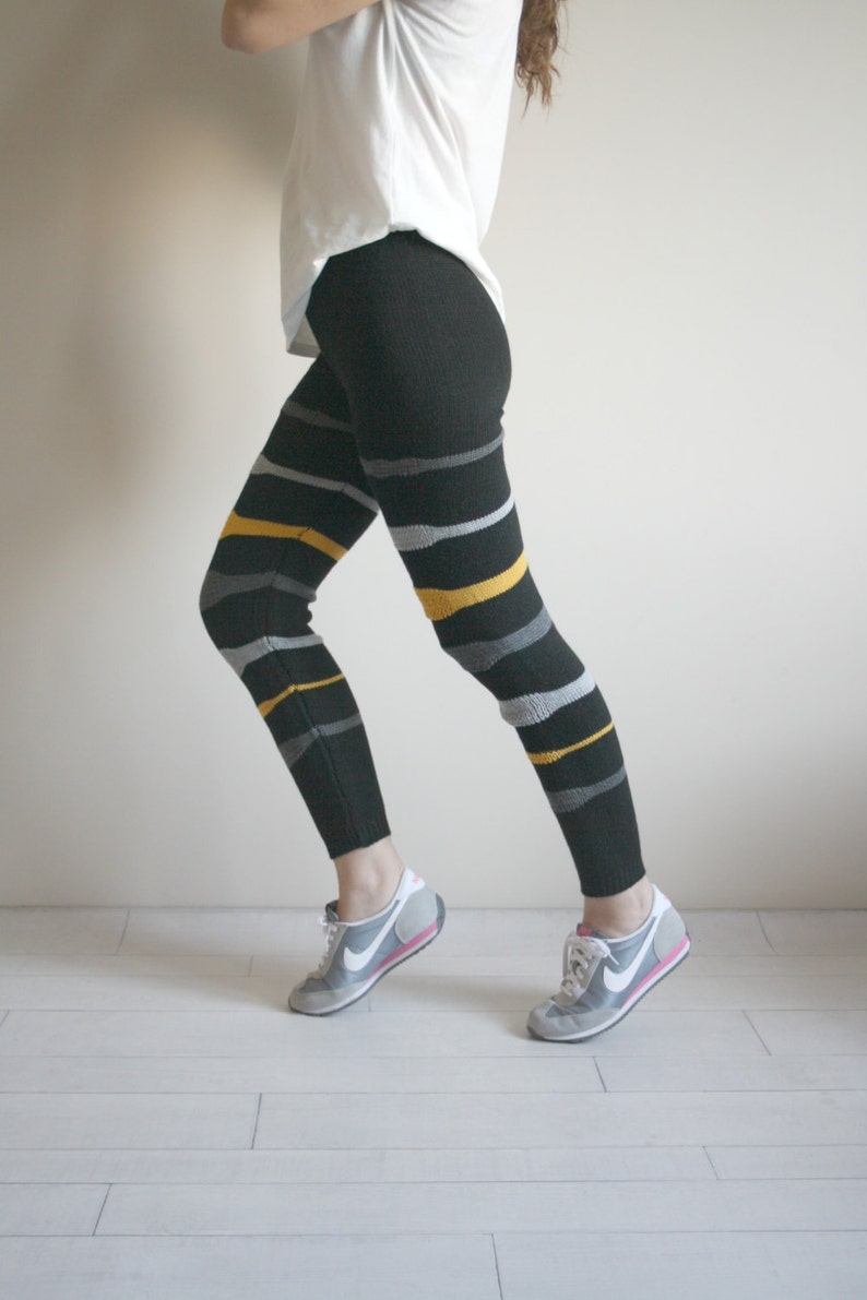 colorful striped leggings