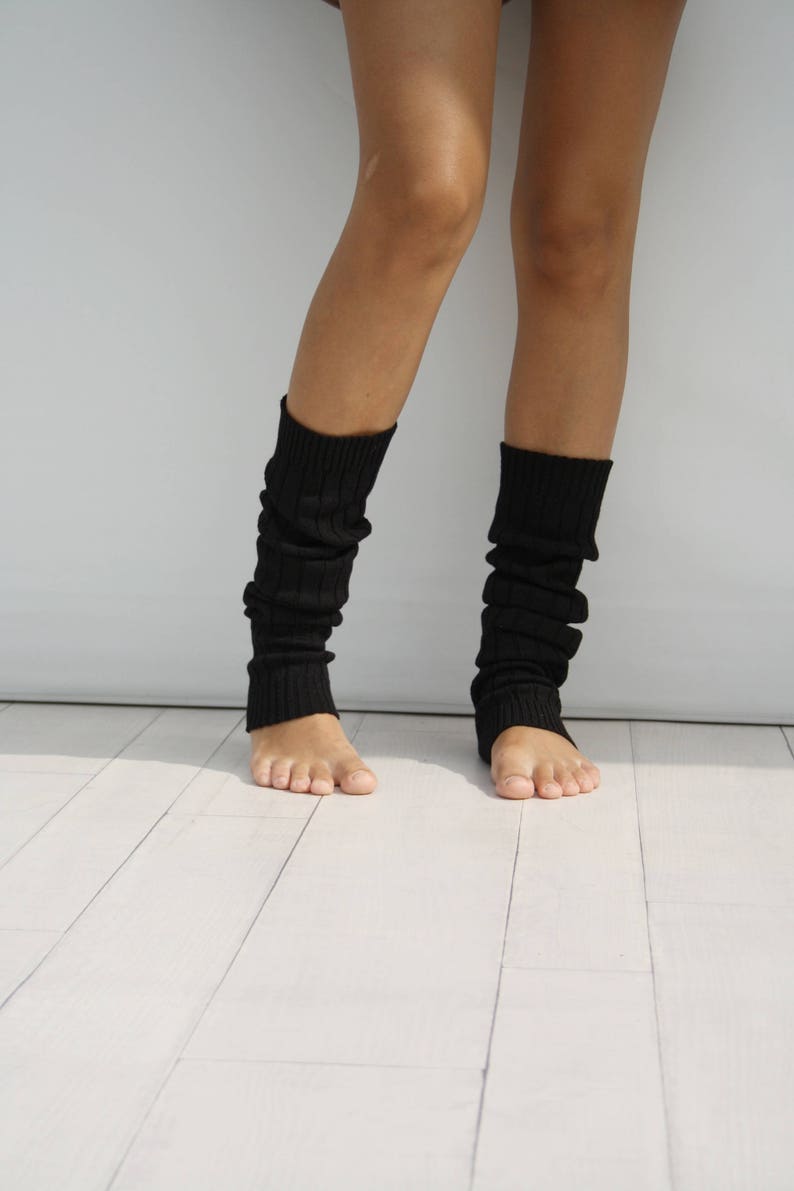 Leg Warmers Women Black Ribbed Knit Leg Warmers Dancing Leg Etsy Australia