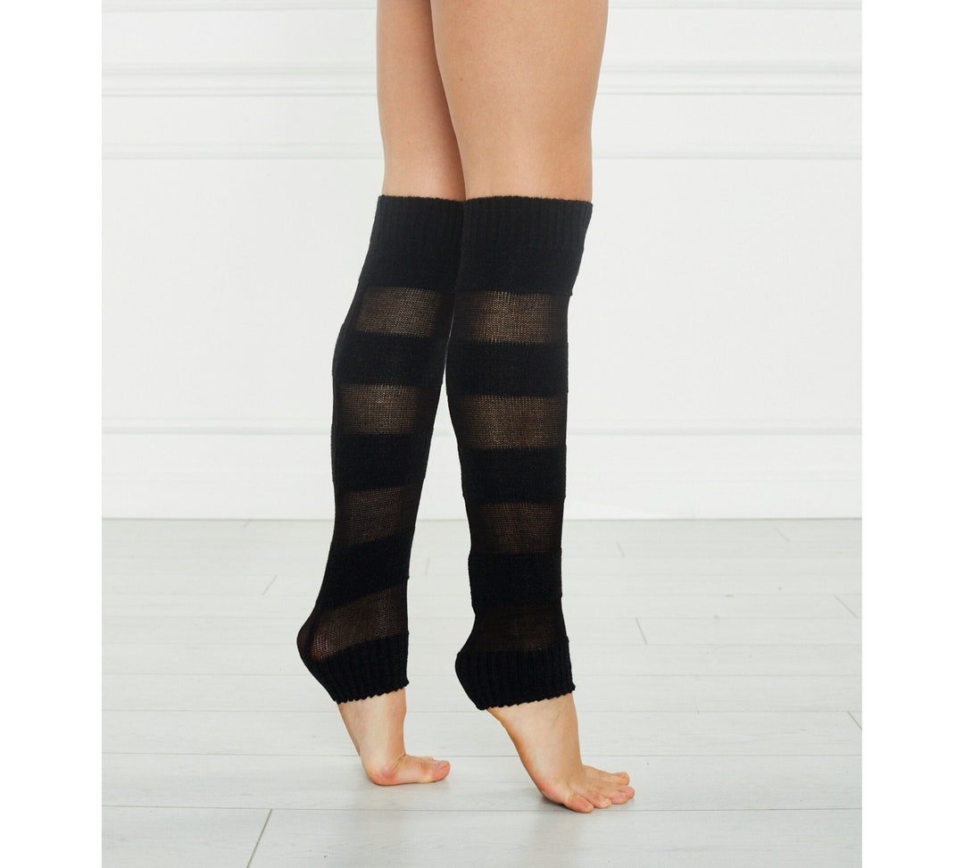 Adult Striped Legwarmers (BLK) main image 0