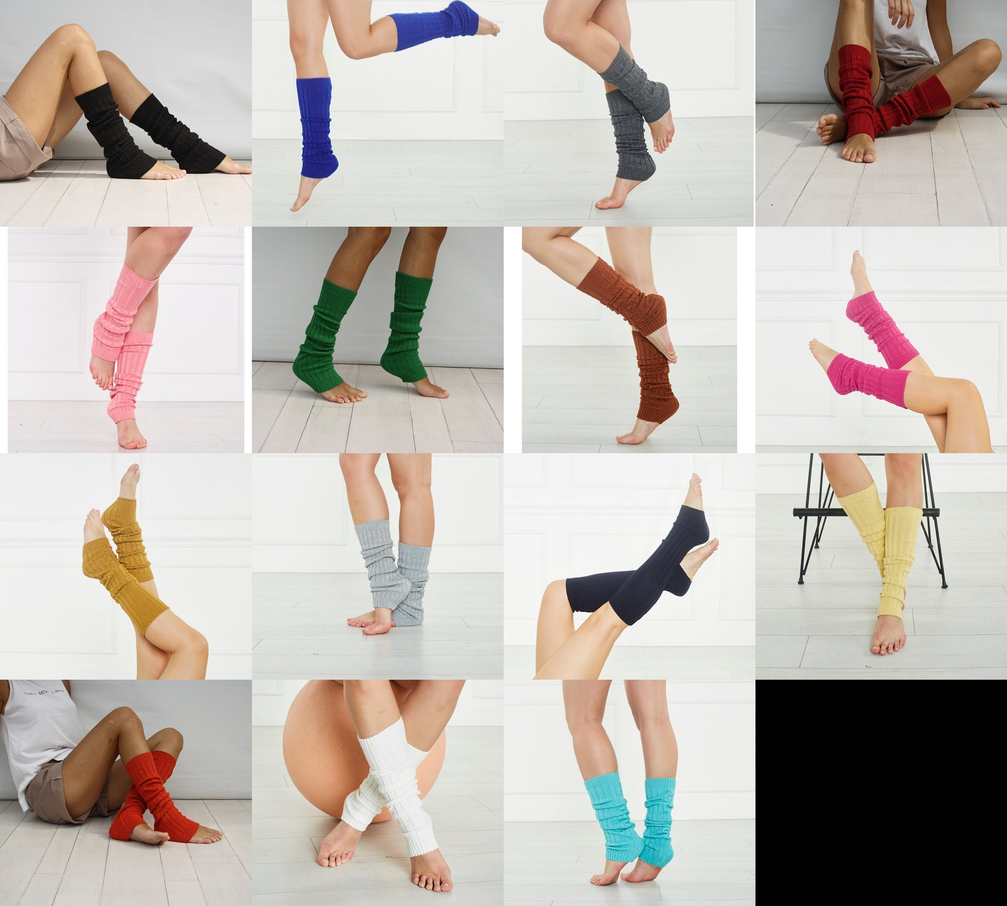 Leg Warmers Women Red Ribbed Knit Leg Warmers Dancing Leg Etsy