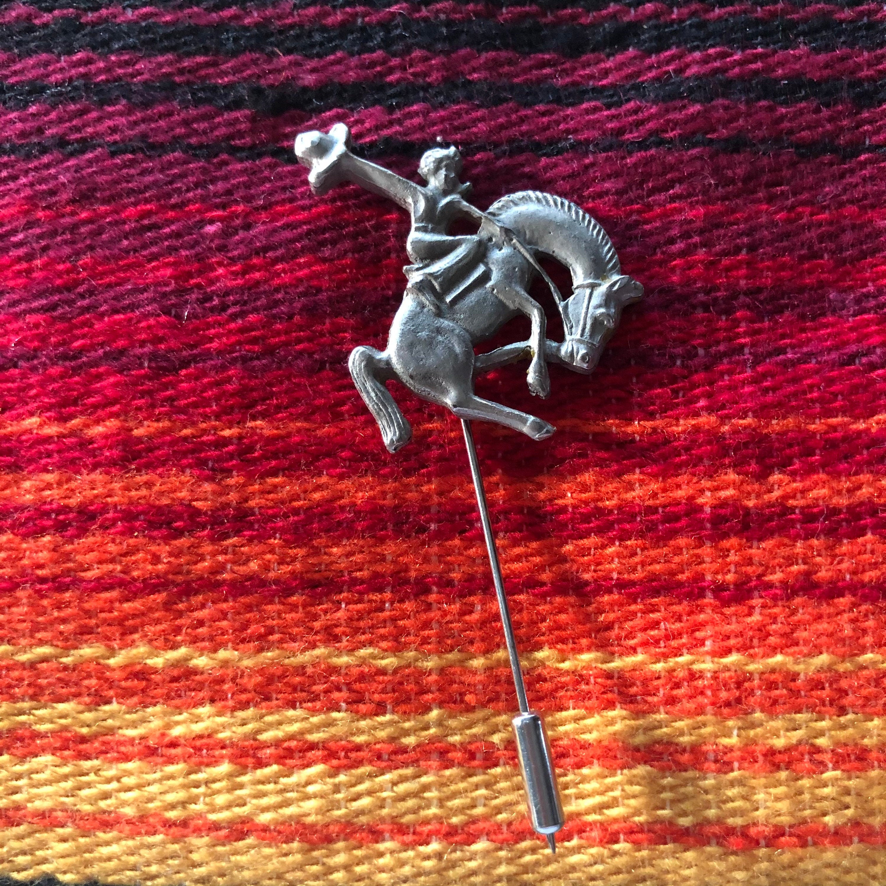 Vintage Cowboy Button lapel/hat pin Etsy