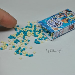 Cereal Box Blueberry Pancake Crunch Cereal Cornflakes Dollhouse Miniature miniature food