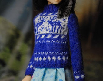 Momoko sweater Pullover knitting jaquard outfits clothes handmade knit