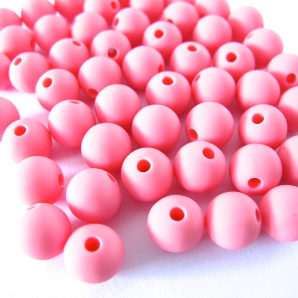 10 pcs, silicone food grade, round 10mm beads. Pale pink. Perfect for DIY teething necklace.  Wholesale welcome!  :)
