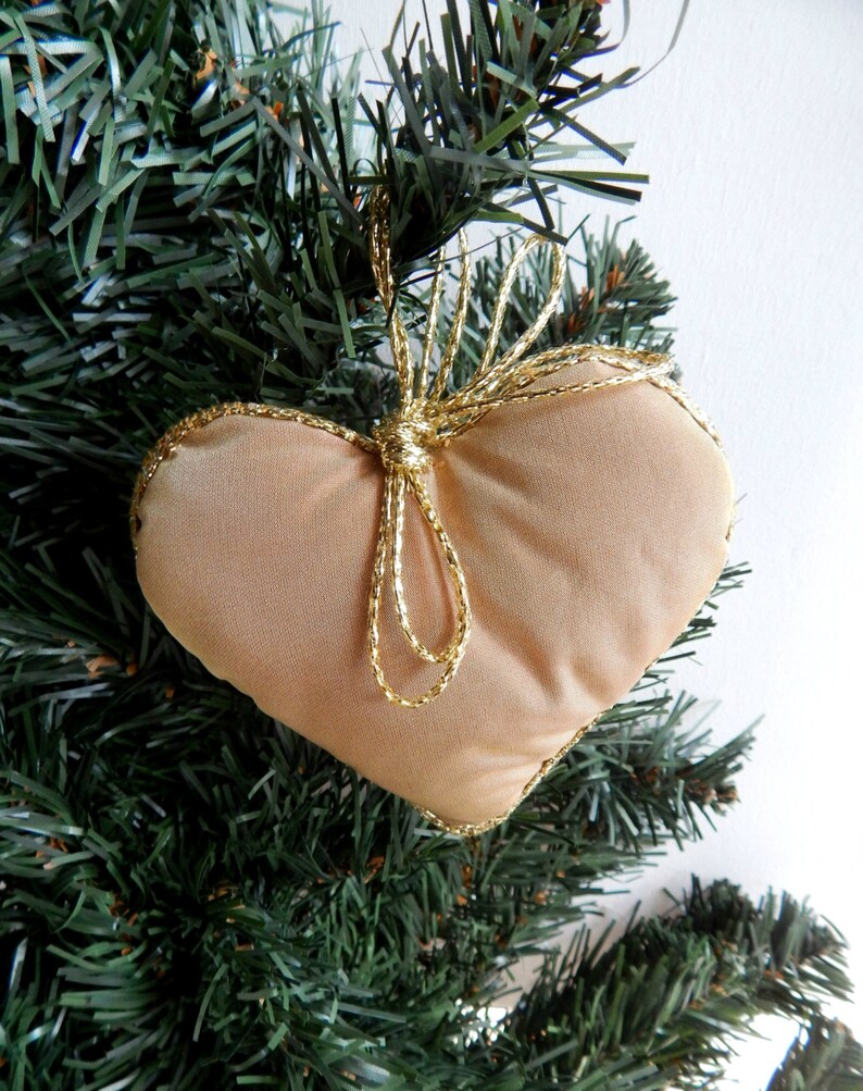 Mother/'s Day Gift Hanging Heart Set of Three in Burnt Orange House decor Ornament Hearts Beige and Terracotta Wedding Gift