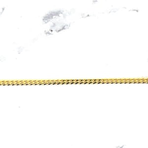 Solid 18k Yellow Gold 2.2mm Curb Chain Necklace, 16"-24" Real Gold, Unisex