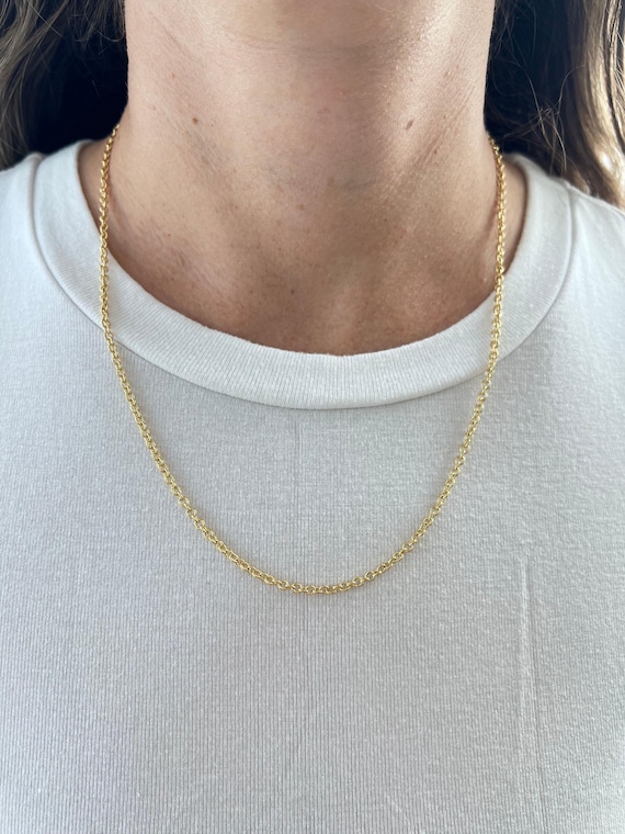 Collana In Oro Giallo 585 (14kt) A Catena Marina Diamantata - Prodotta A Milano, Varie Lunghezze
